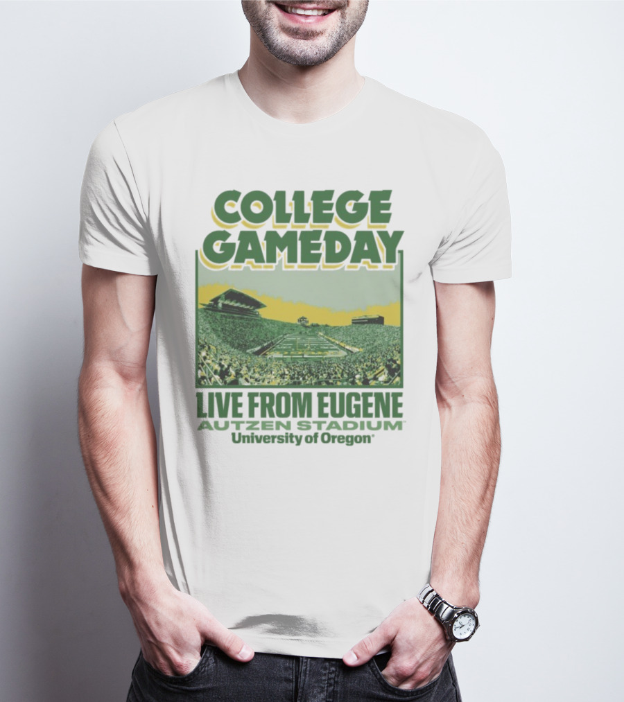 College GameDay Live From Eugene Autzen Stadium University Of Oregon T-Shirt