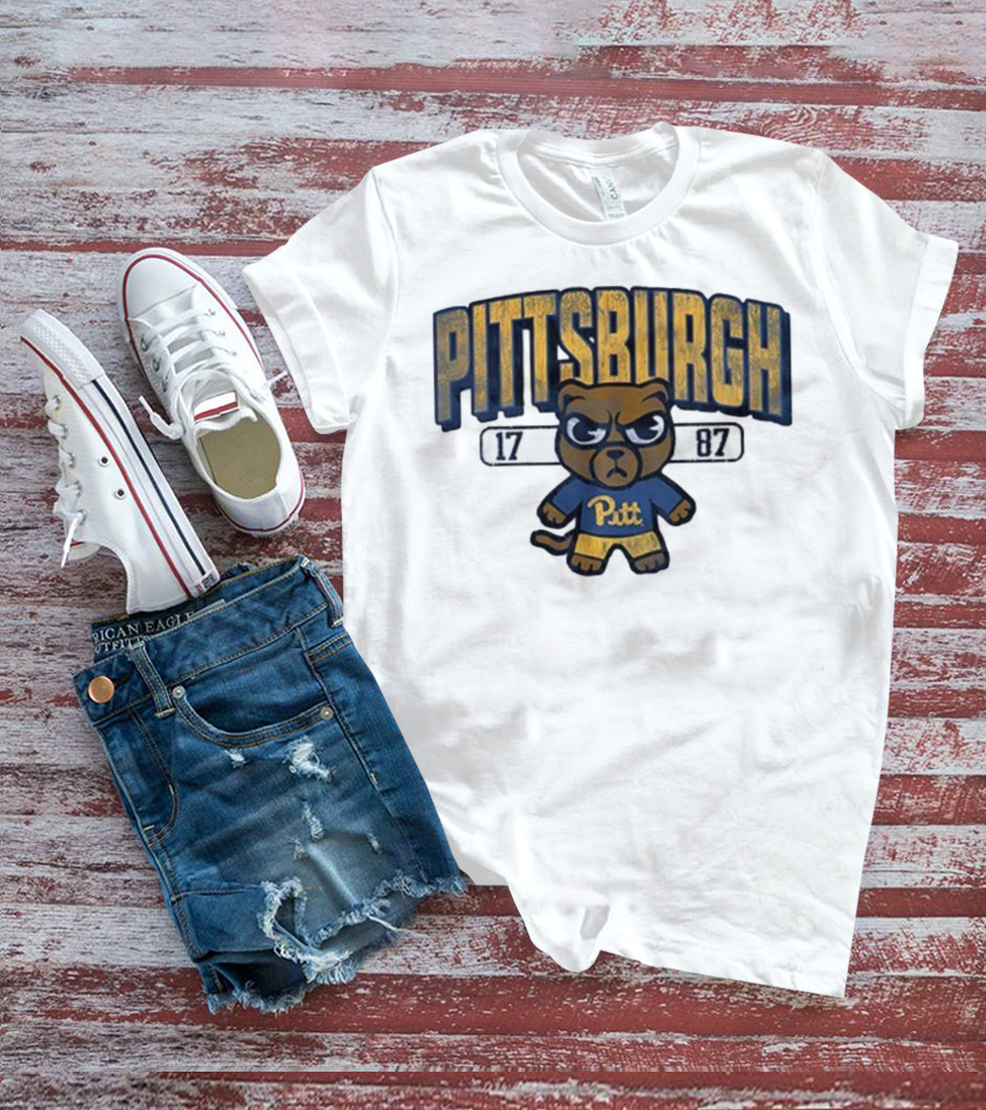 Pittsburgh Panthers 1787 Pitt Tokyodaichi Collaboration Bear T-Shirt