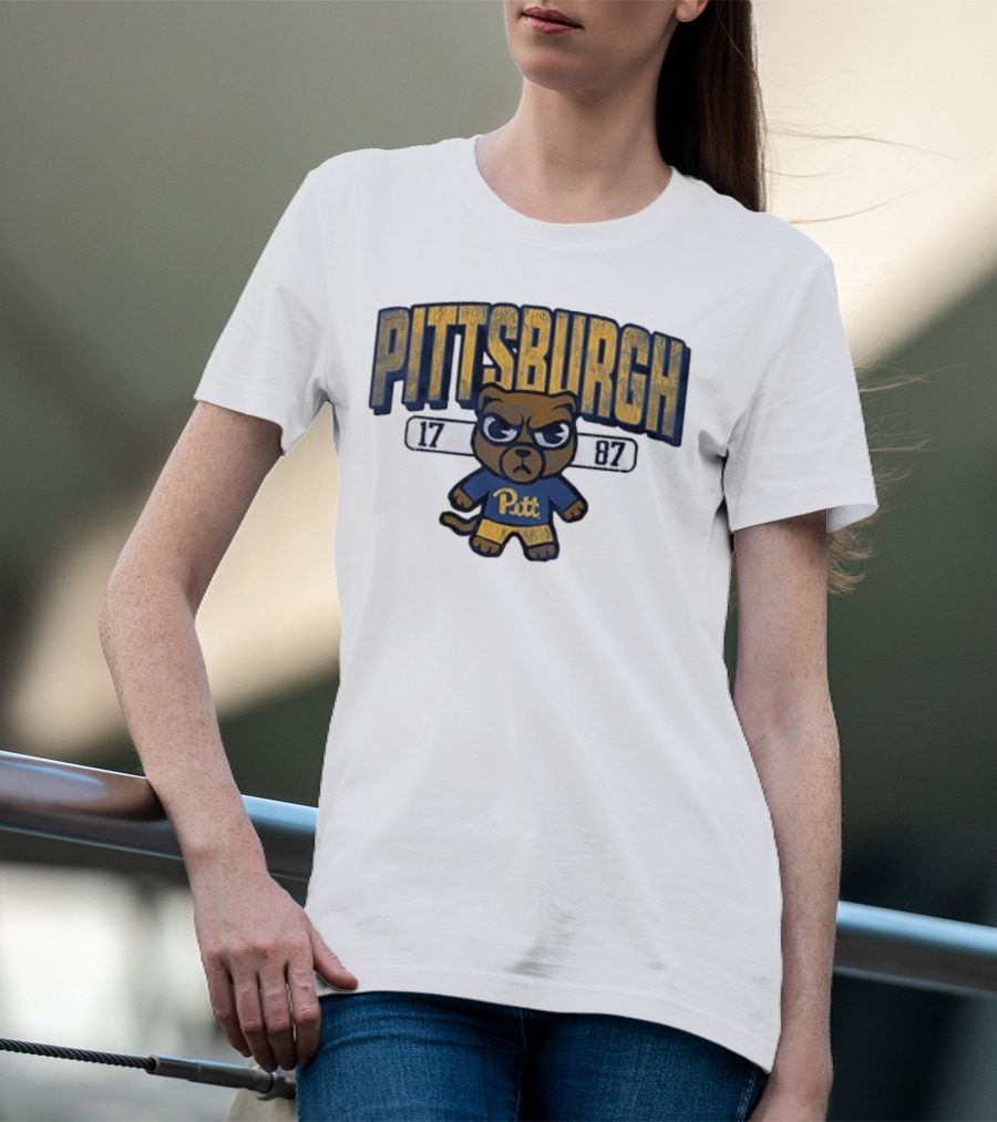 Pittsburgh Panthers 1787 Pitt Tokyodaichi Collaboration Bear T-Shirt