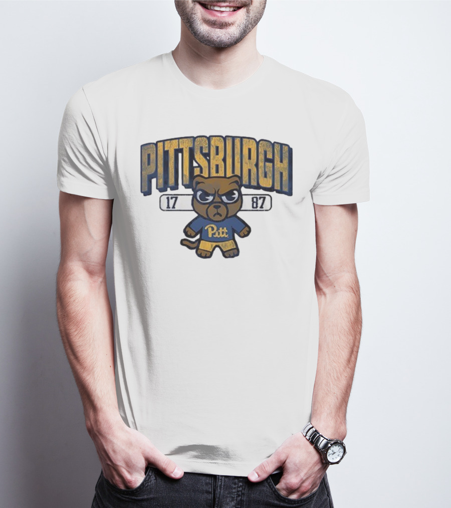 Pittsburgh Panthers 1787 Pitt Tokyodaichi Collaboration Bear T-Shirt