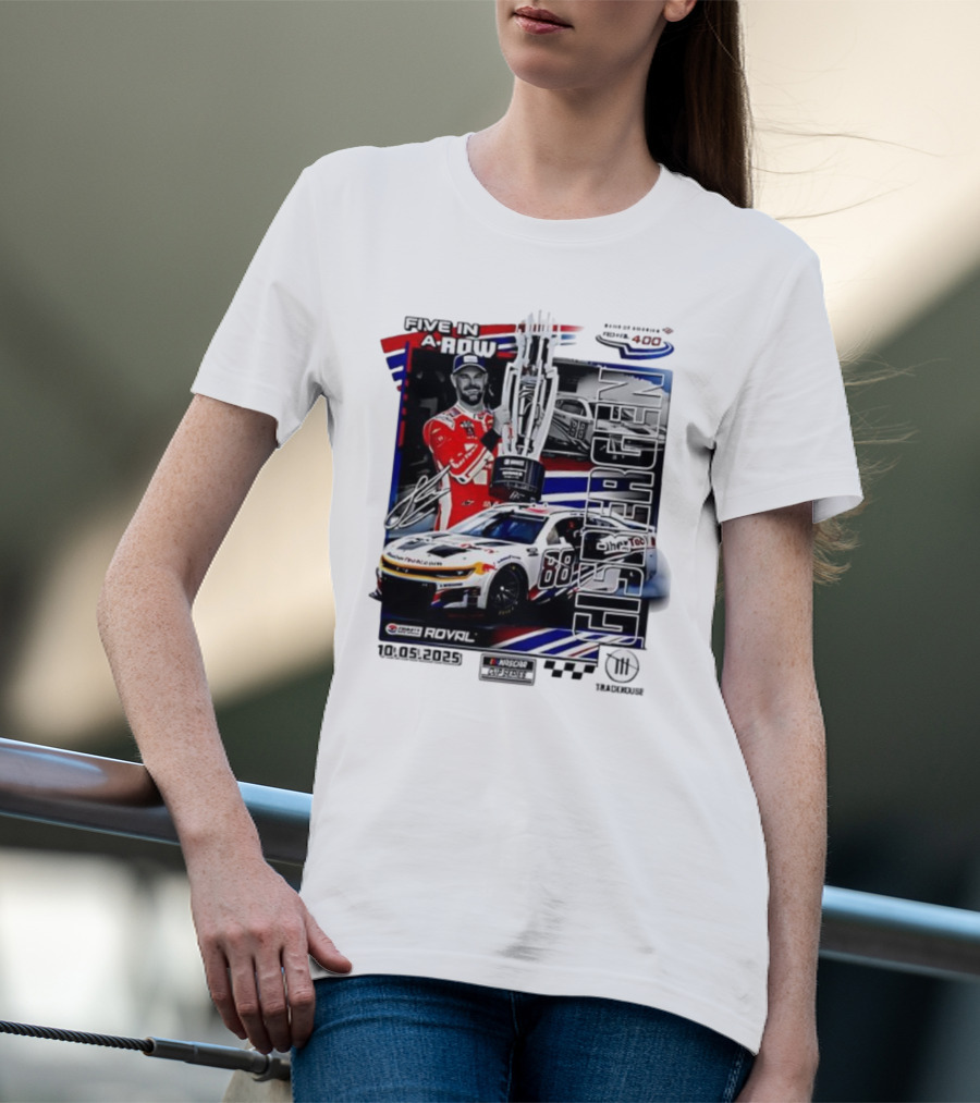 Shane Van Gisbergen NASCAR Cup Series Win Five In A Row 2025 Bank Of America ROVAL 400 T-Shirt