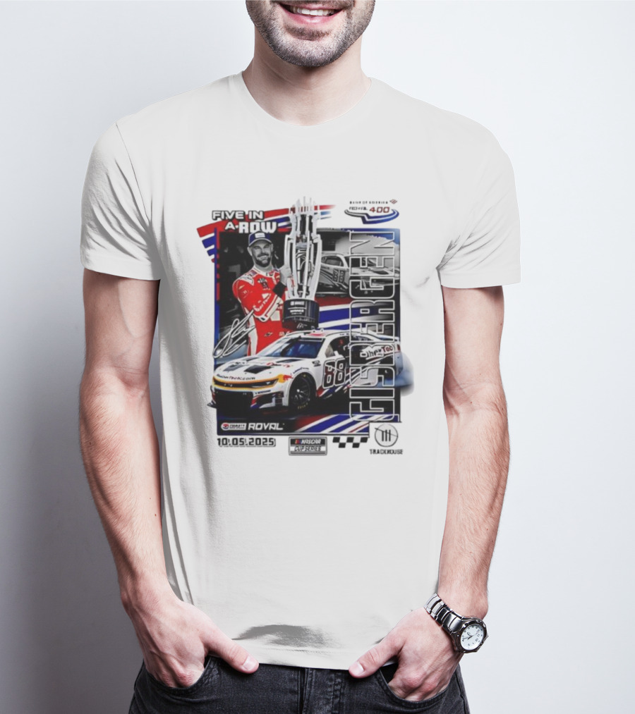 Shane Van Gisbergen NASCAR Cup Series Win Five In A Row 2025 Bank Of America ROVAL 400 T-Shirt