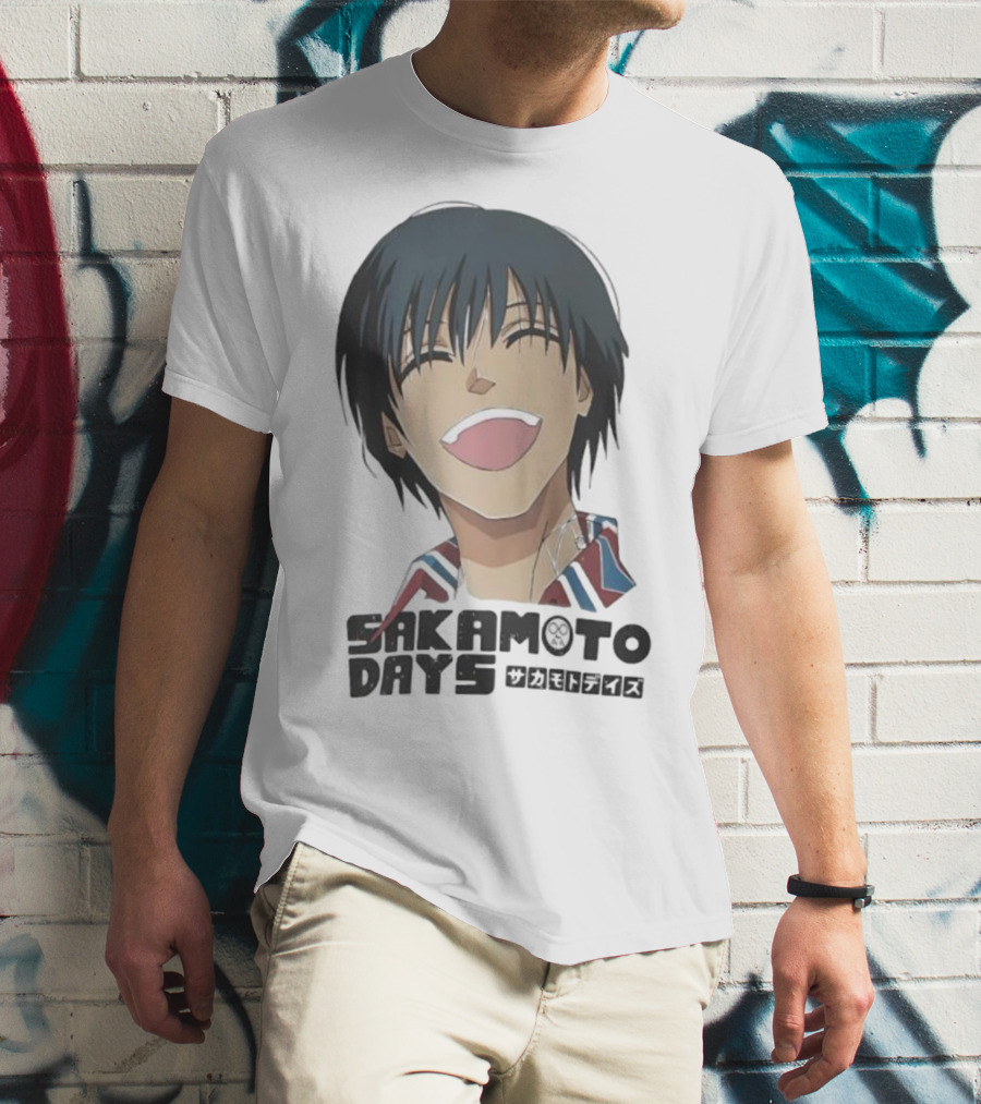 Sakamoto Days Yoichi Nagumo Anime Series Character Laughing Expression T-Shirt