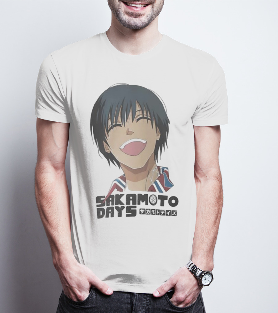Sakamoto Days Yoichi Nagumo Anime Series Character Laughing Expression T-Shirt