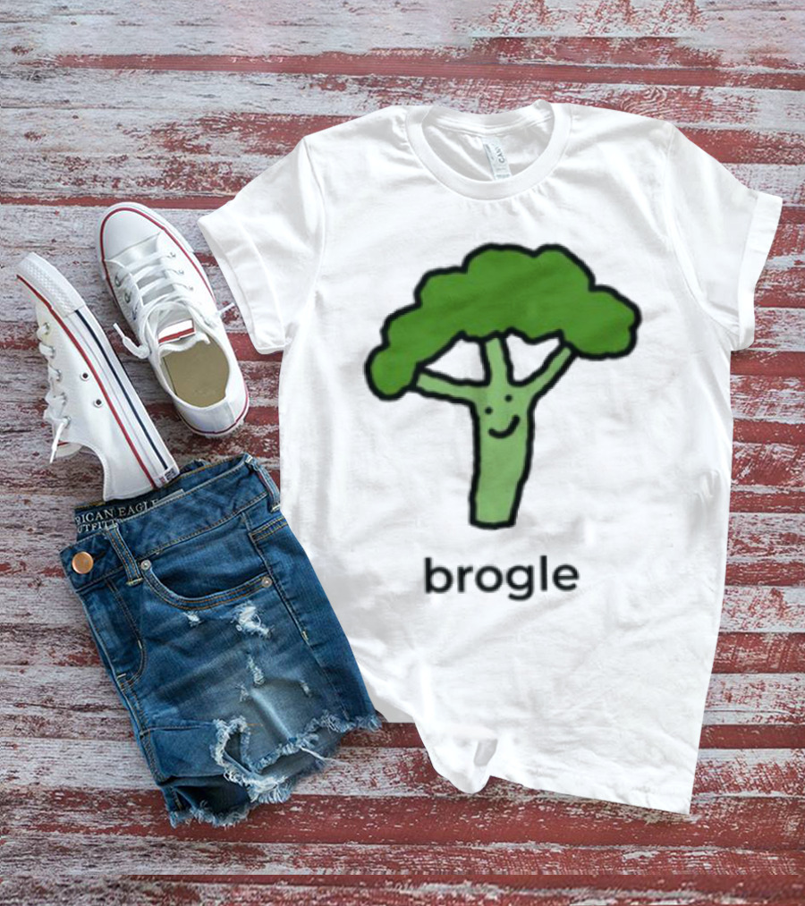 Dalesbits Brogle Happy Broccoli Pun T-Shirt
