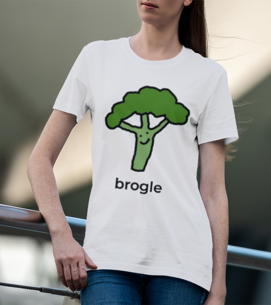 Dalesbits Brogle Happy Broccoli Pun T-Shirt