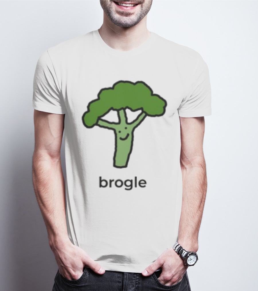 Dalesbits Brogle Happy Broccoli Pun T-Shirt