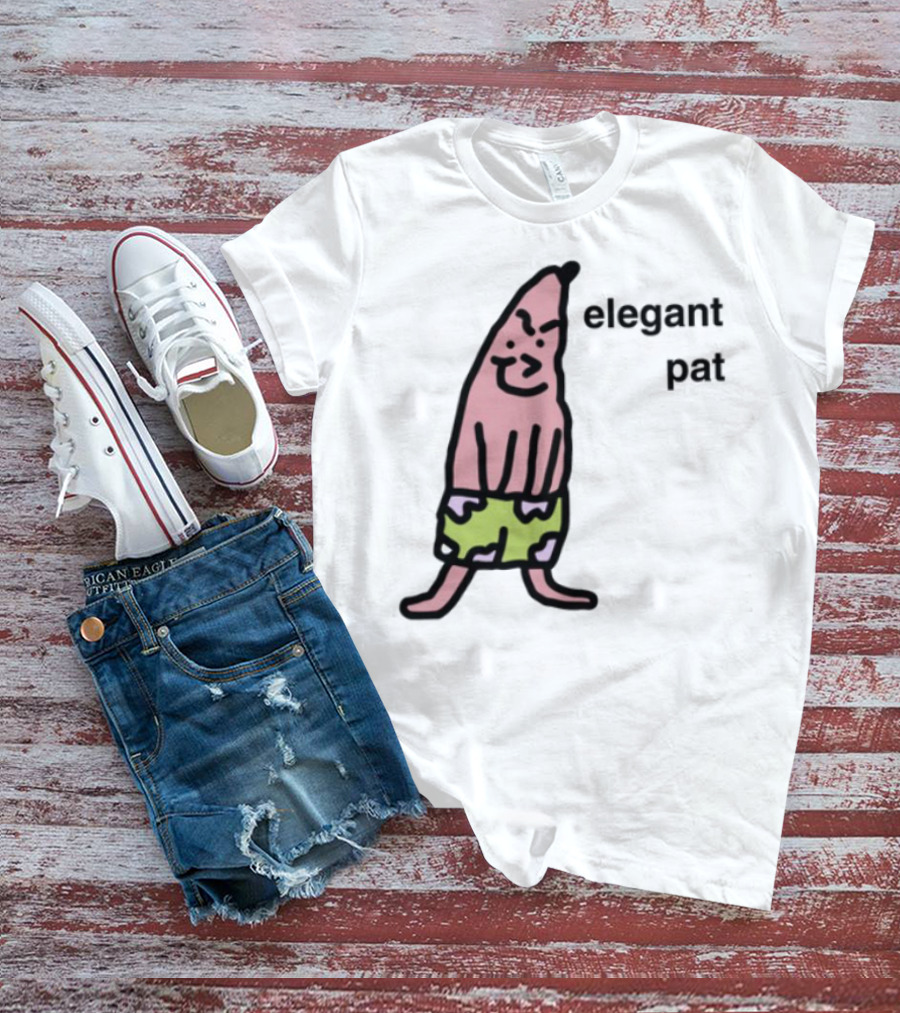 Elegant Pat Character Green Shorts Pose T-Shirt