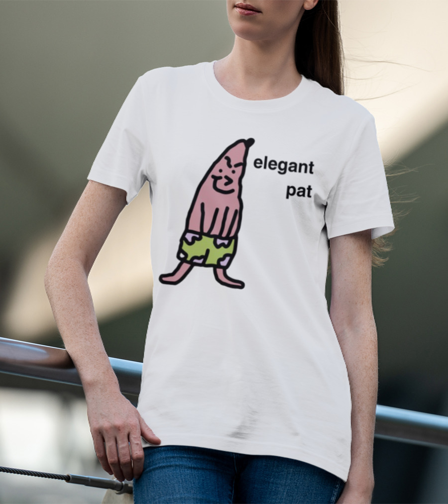 Elegant Pat Character Green Shorts Pose T-Shirt