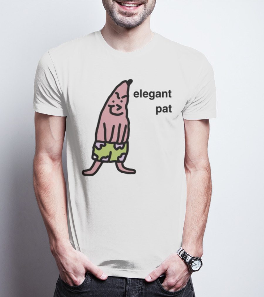 Elegant Pat Character Green Shorts Pose T-Shirt