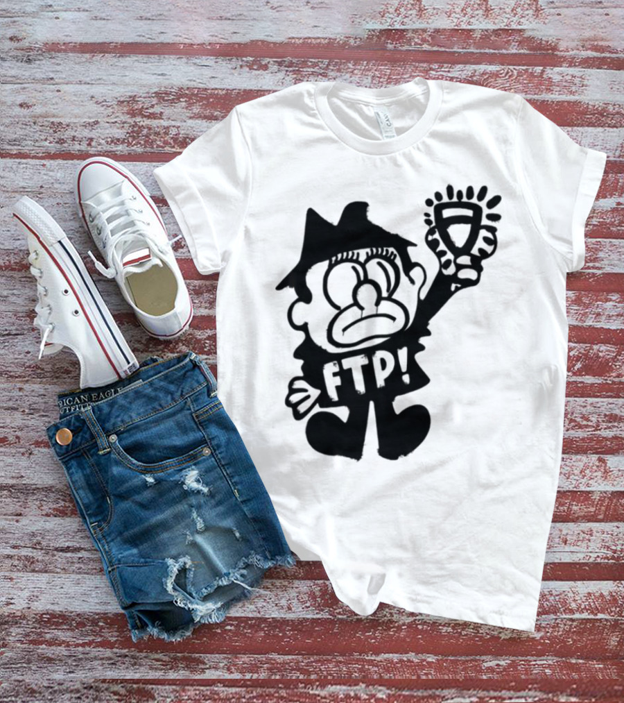 Ftp Slawn Character Holding Light Bulb T-Shirt