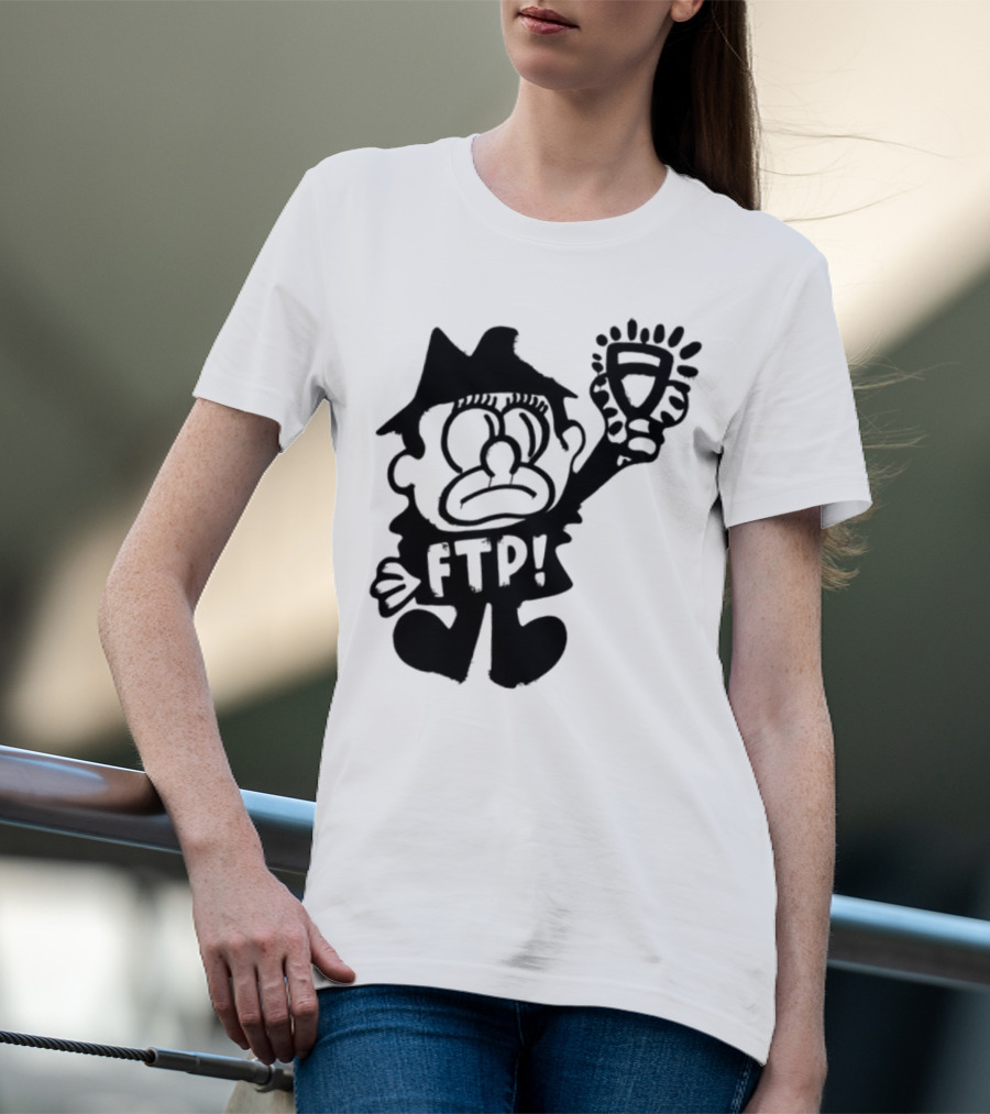 Ftp Slawn Character Holding Light Bulb T-Shirt