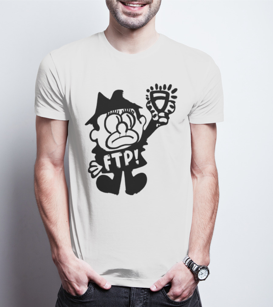 Ftp Slawn Character Holding Light Bulb T-Shirt