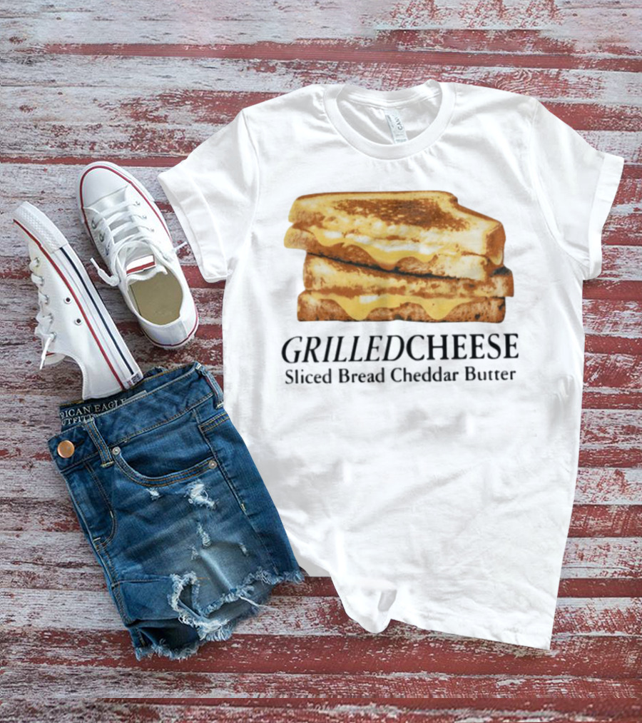 Grilled Cheese Sliced Bread Cheddar Butter Stack T-Shirt