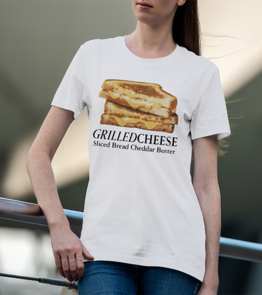 Grilled Cheese Sliced Bread Cheddar Butter Stack T-Shirt