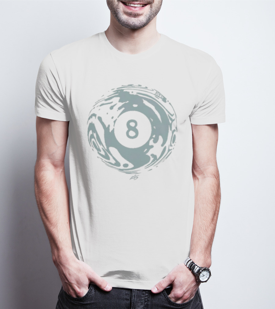 K45ink Uzumaki Swirl 8 Ball Design T-Shirt