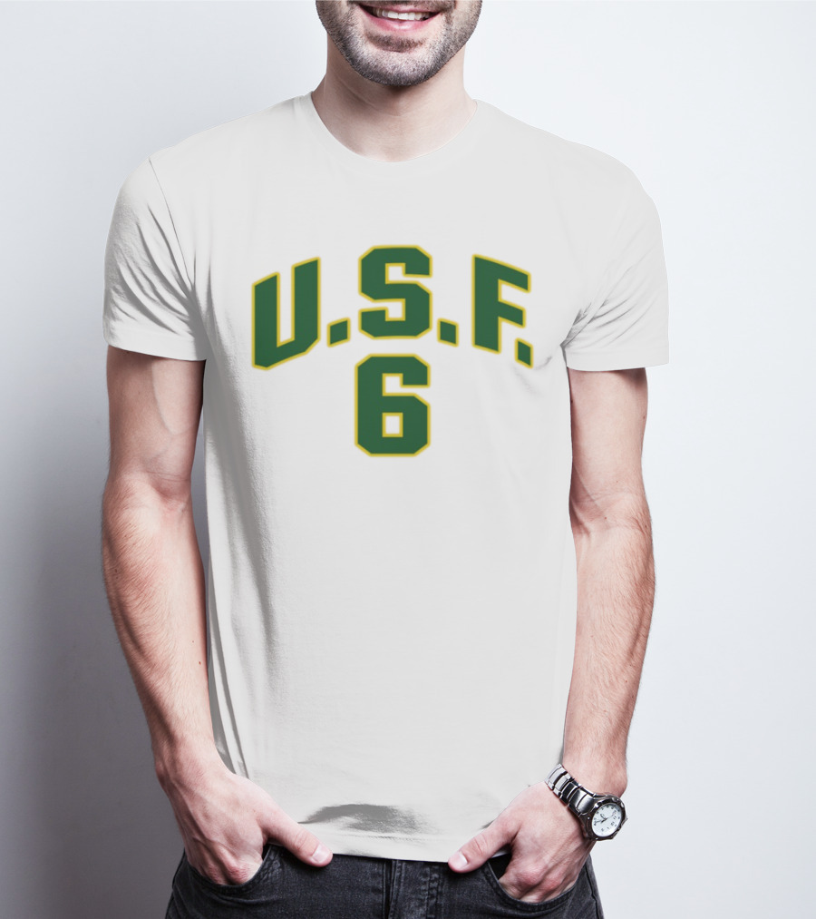 Kevin Garnett U.S.F 6 Basketball Number Retro Style T-Shirt