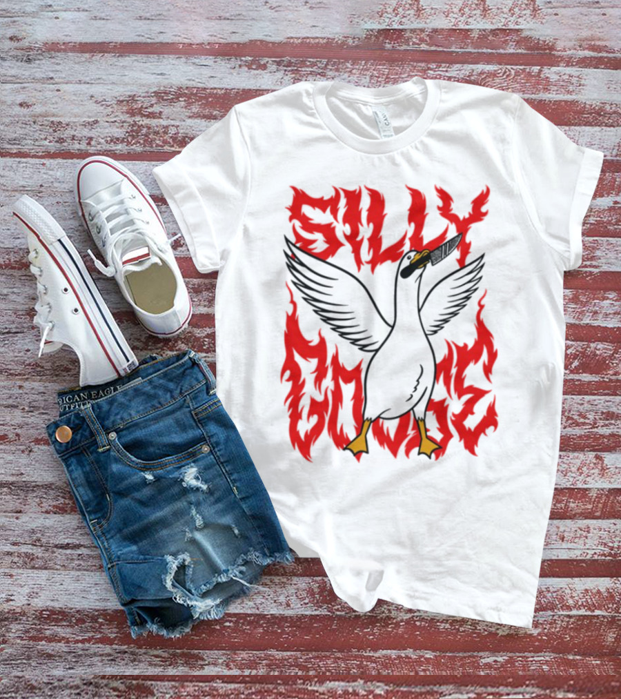 Silly Goose Tragic Girls Flame Style T-Shirt