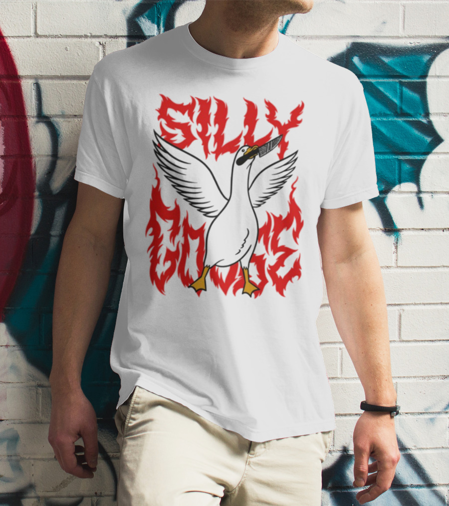 Silly Goose Tragic Girls Flame Style T-Shirt