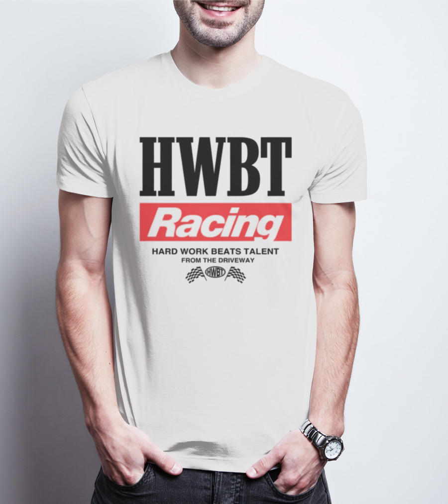 HWBT Racing Hard Work Beats Talent From The Driveway Smoke T-Shirt