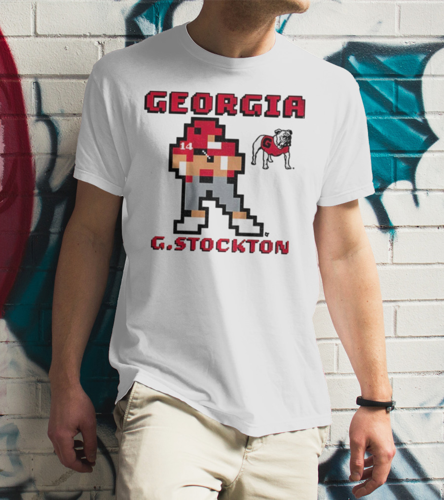 Gunner Stockton Georgia 8-Bit Retro Georgia Bulldogs G.Stockton 2025 T-Shirt