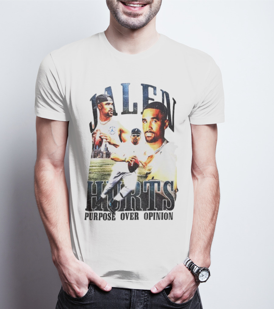 Jalen Hurts Purpose Over Opinion Philadelphia Eagles Super Bowl NFL T-Shirt
