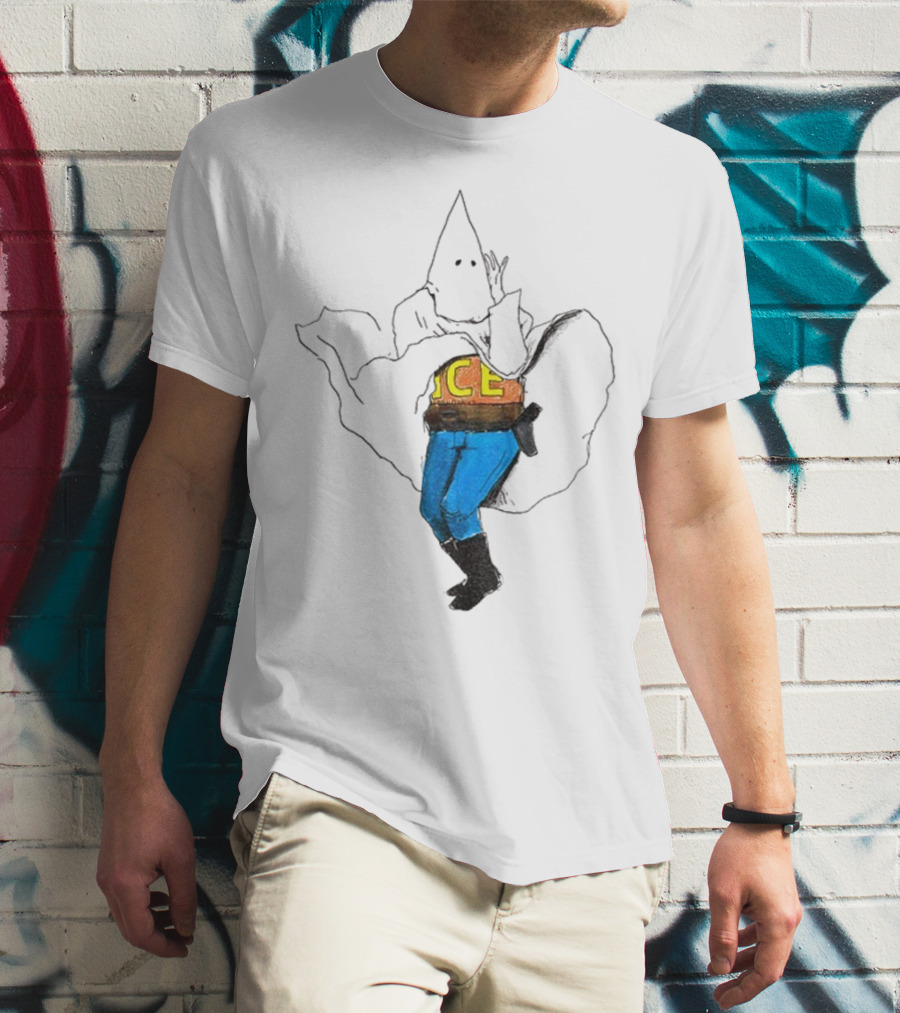 KKK ICE Satirical Commentary Political Statement T-Shirt