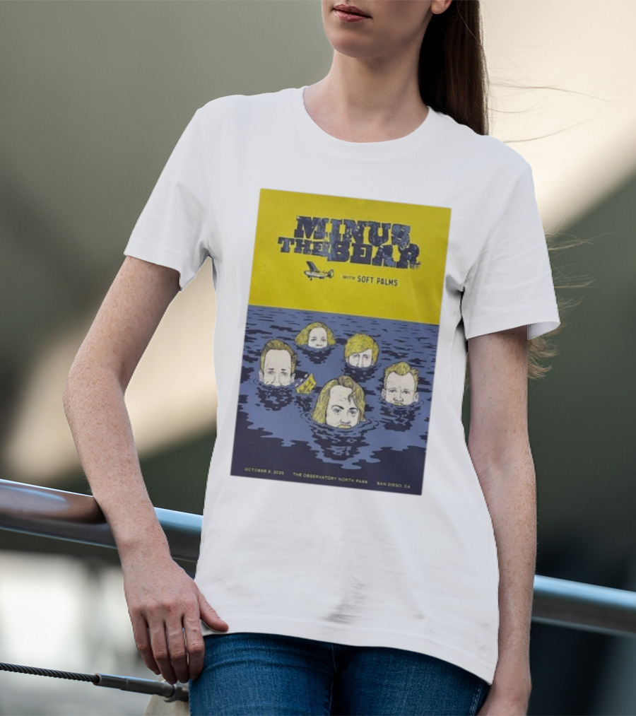 Minus The Bear With Soft Palms San Diego The Observatory North Park October 8 2025 T-Shirt