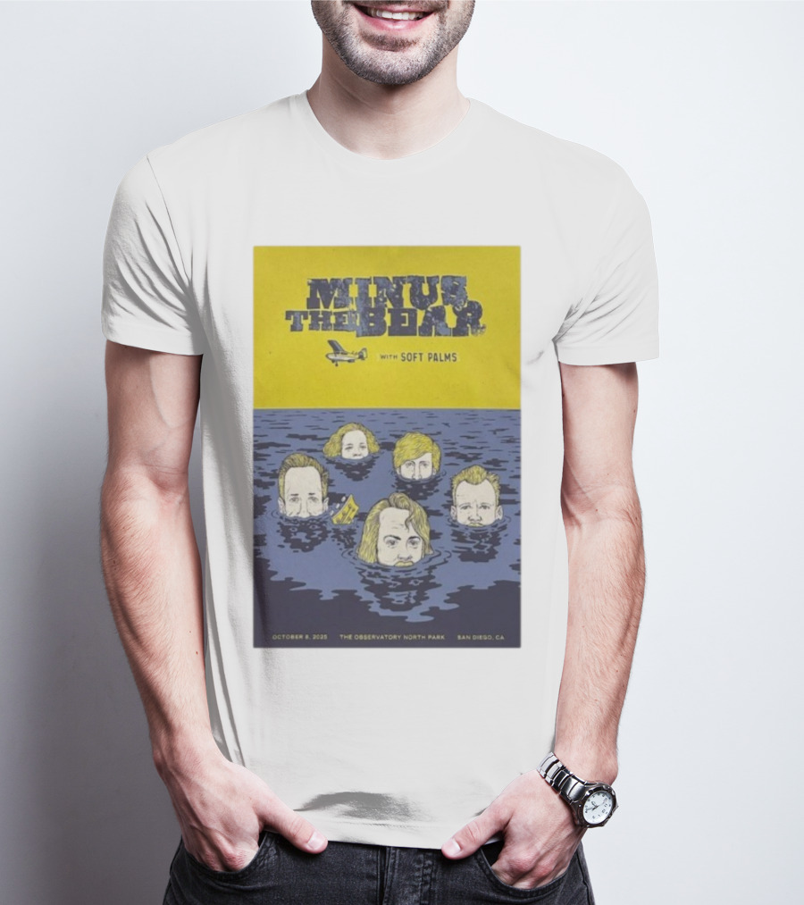 Minus The Bear With Soft Palms San Diego The Observatory North Park October 8 2025 T-Shirt
