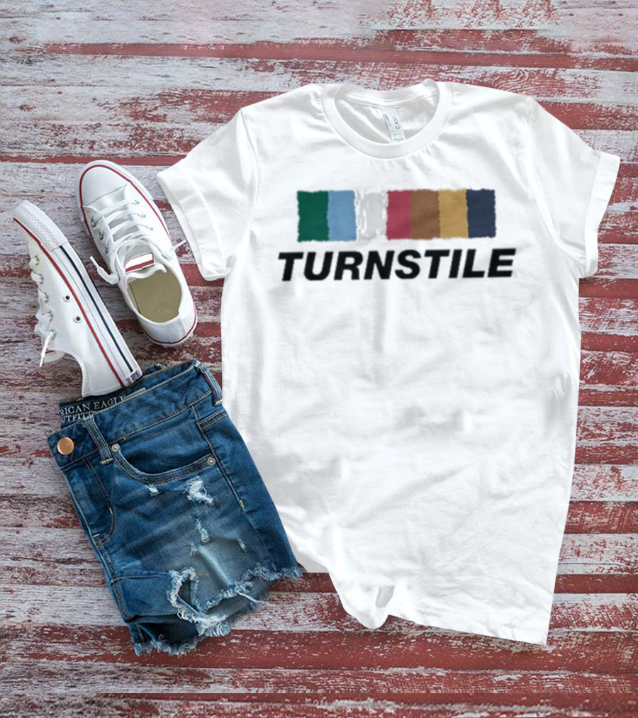 Turnstile Color Wall Palette Vibrant Stripes T-Shirt