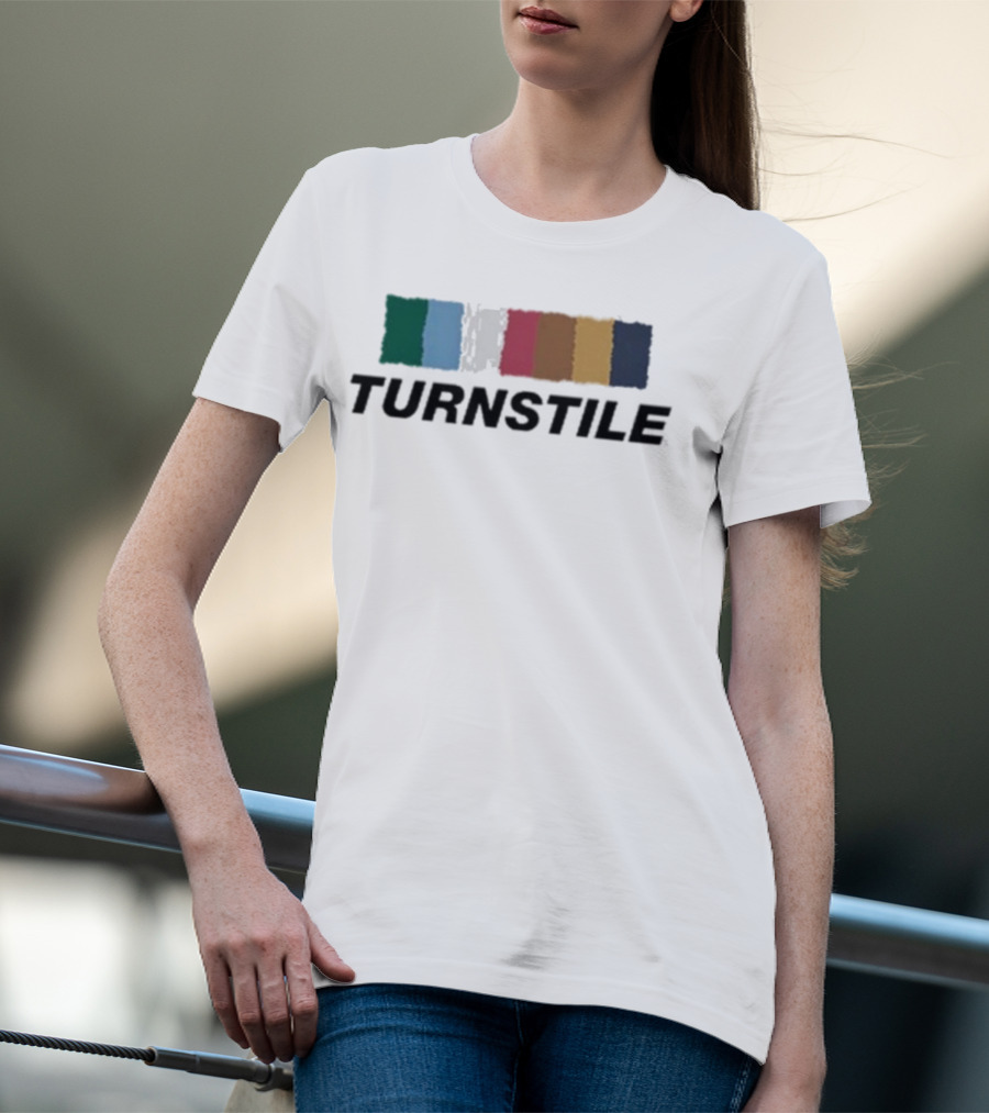 Turnstile Color Wall Palette Vibrant Stripes T-Shirt