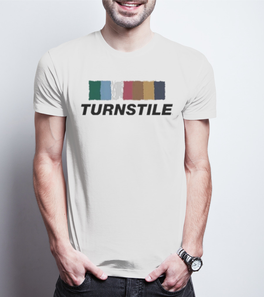 Turnstile Color Wall Palette Vibrant Stripes T-Shirt