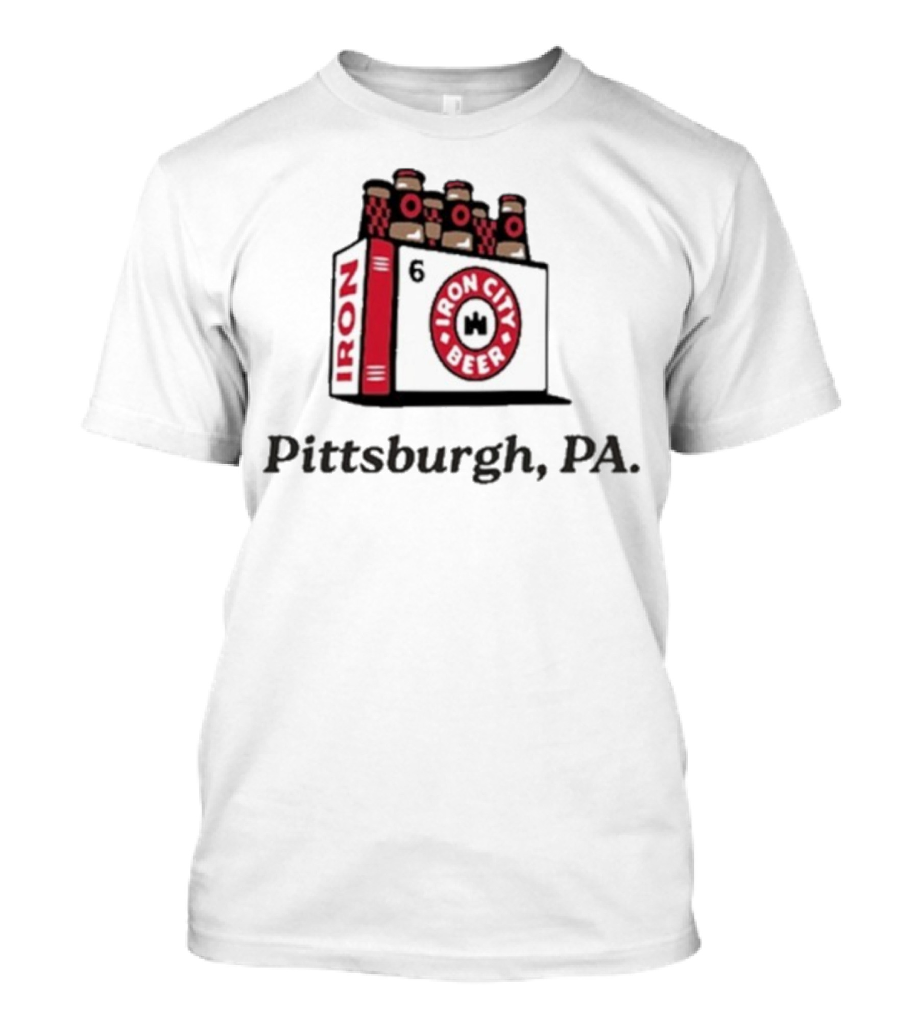 Pittsburgh PA Iron City Beer 6 Pack T-Shirt