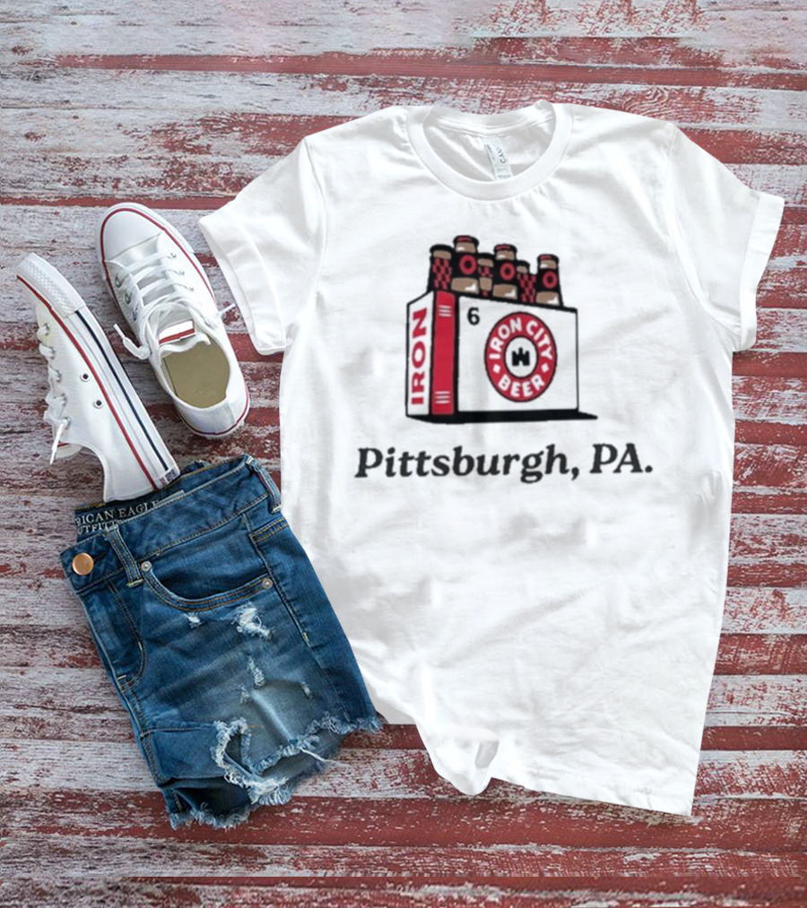 Pittsburgh PA Iron City Beer 6 Pack T-Shirt