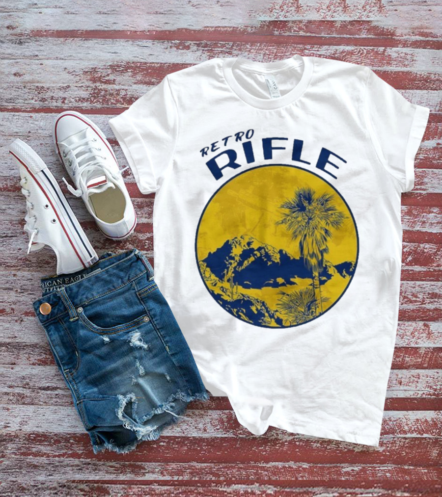 Retro Rifle Desert Oasis Lethal Protector Vintage Style T-Shirt