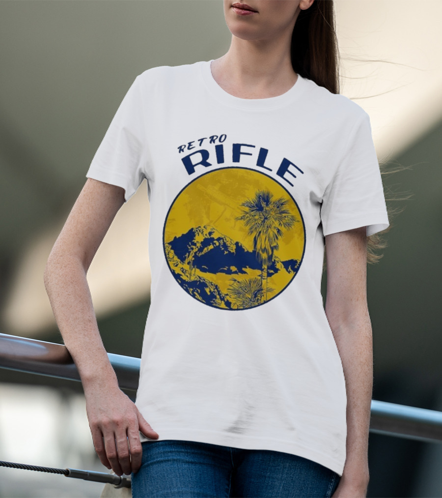 Retro Rifle Desert Oasis Lethal Protector Vintage Style T-Shirt