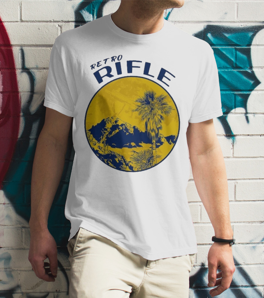 Retro Rifle Desert Oasis Lethal Protector Vintage Style T-Shirt