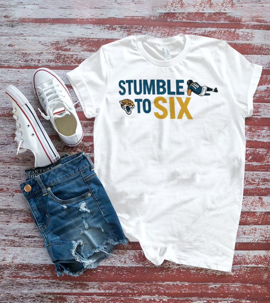 Jacksonville Jaguars Trevor Lawrence Stumble To Six NFL Football T-Shirt