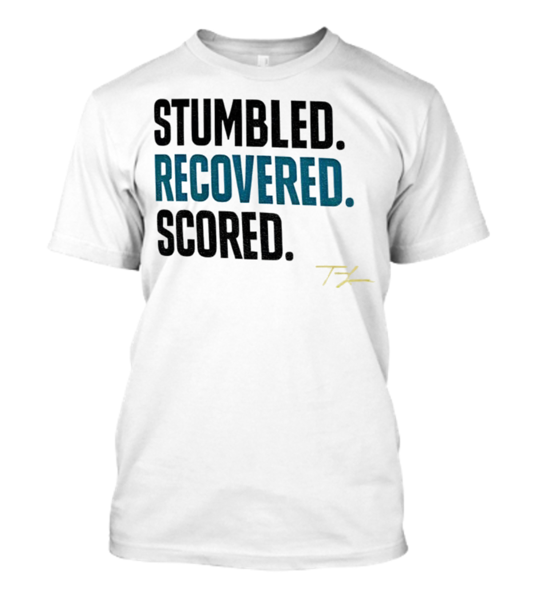 Trevor Lawrence Stumbled Recovered Scored TK Jacksonville Jaguars T-Shirt