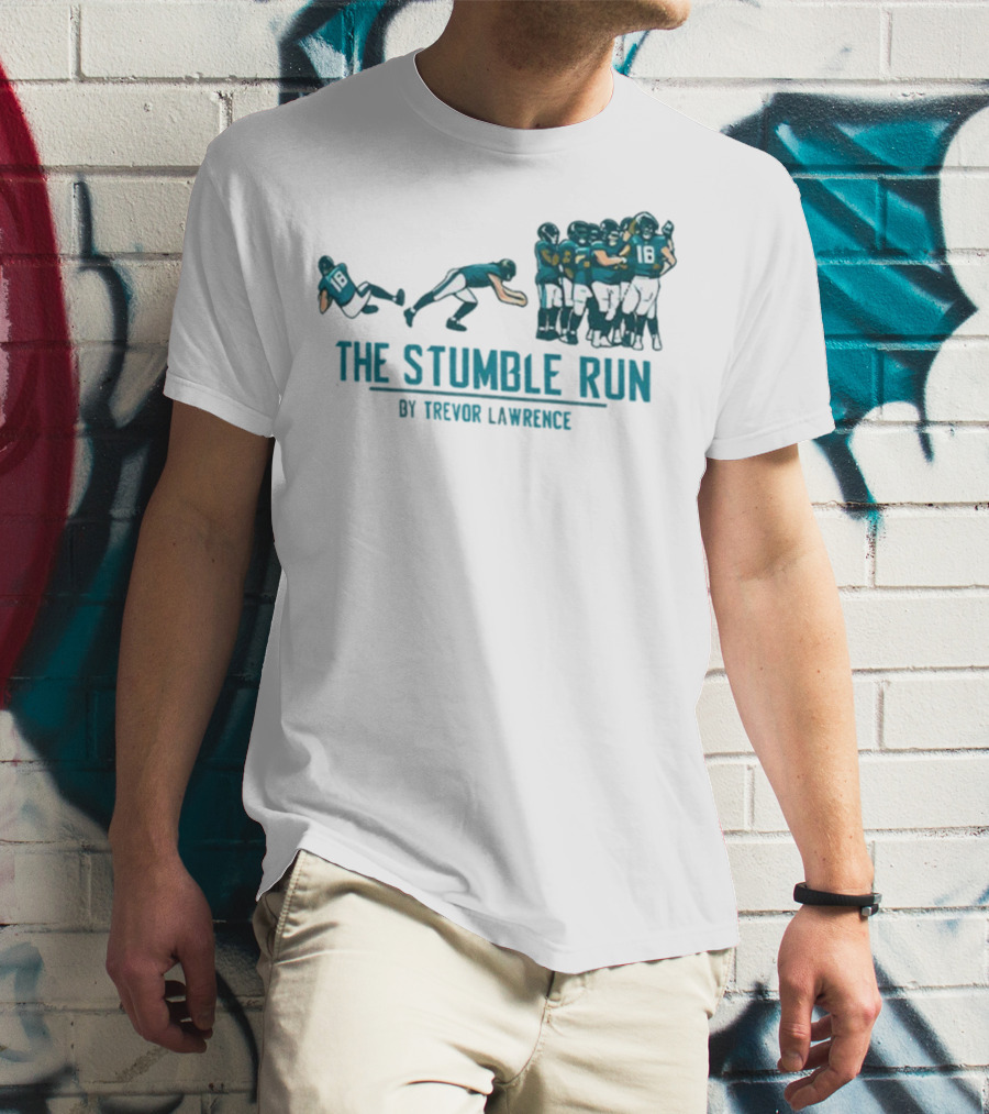 The Stumble Run By Trevor Lawrence Jacksonville Jaguars Football 2025 T-Shirt