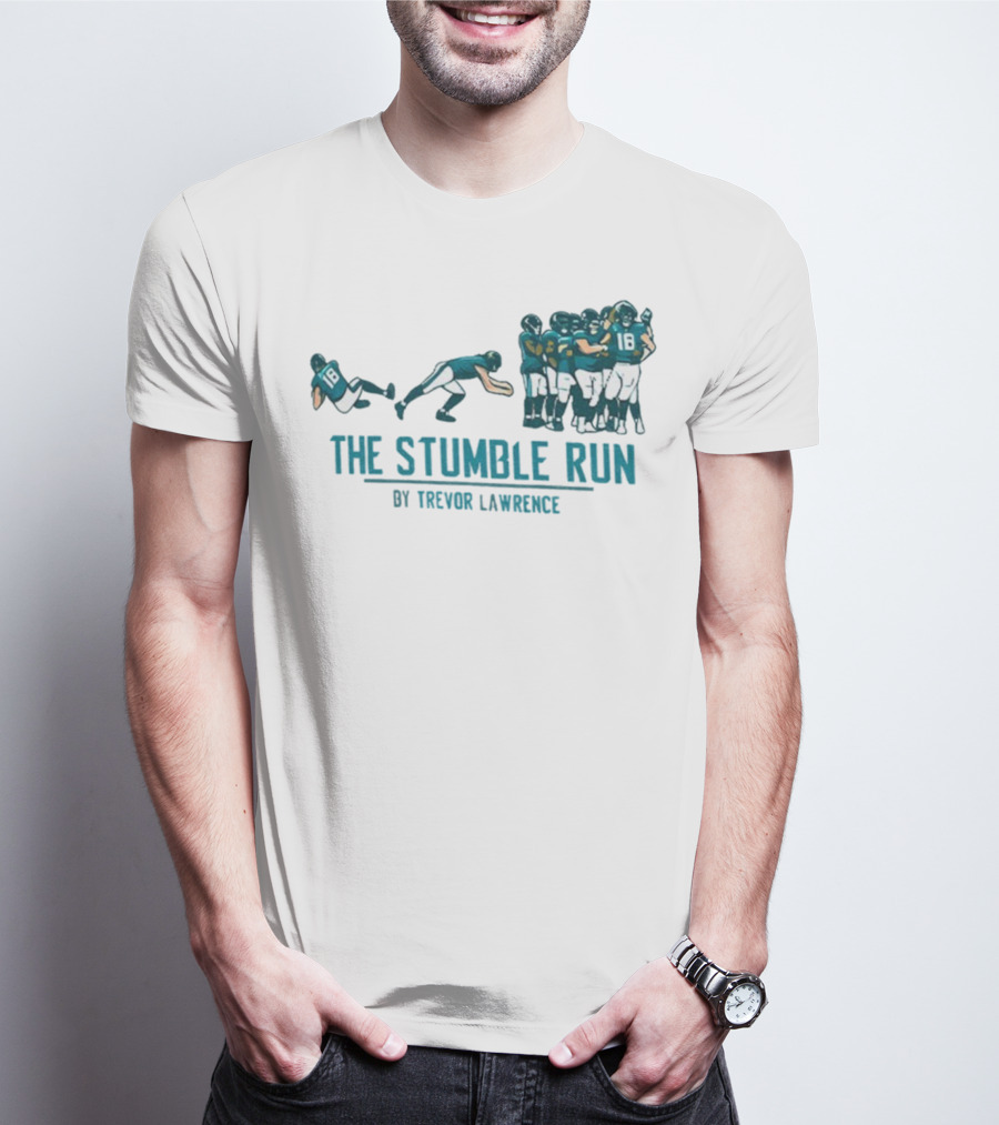 The Stumble Run By Trevor Lawrence Jacksonville Jaguars Football 2025 T-Shirt