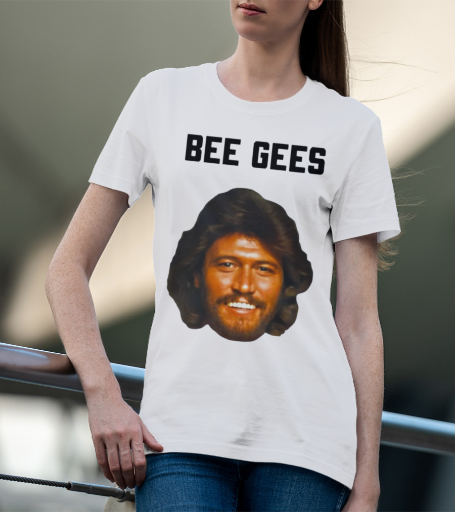Barry Gibb Bee Gees Iconic Face Retro 70s Style T-Shirt
