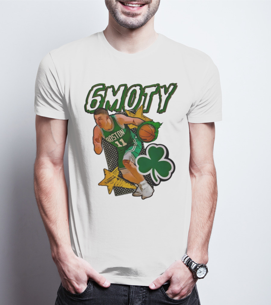 6Moty Boston Celtics Basketball Player Clover Stars T-Shirt