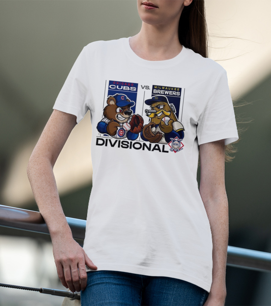 Chicago Cubs Vs Milwaukee Brewers 2025 National League Divisional Series Mascot Showdown T-Shirt