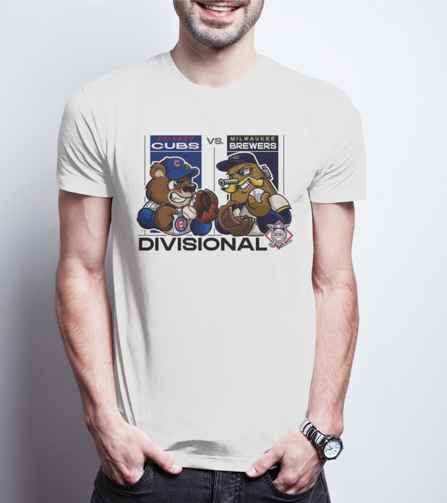 Chicago Cubs Vs Milwaukee Brewers 2025 National League Divisional Series Mascot Showdown T-Shirt
