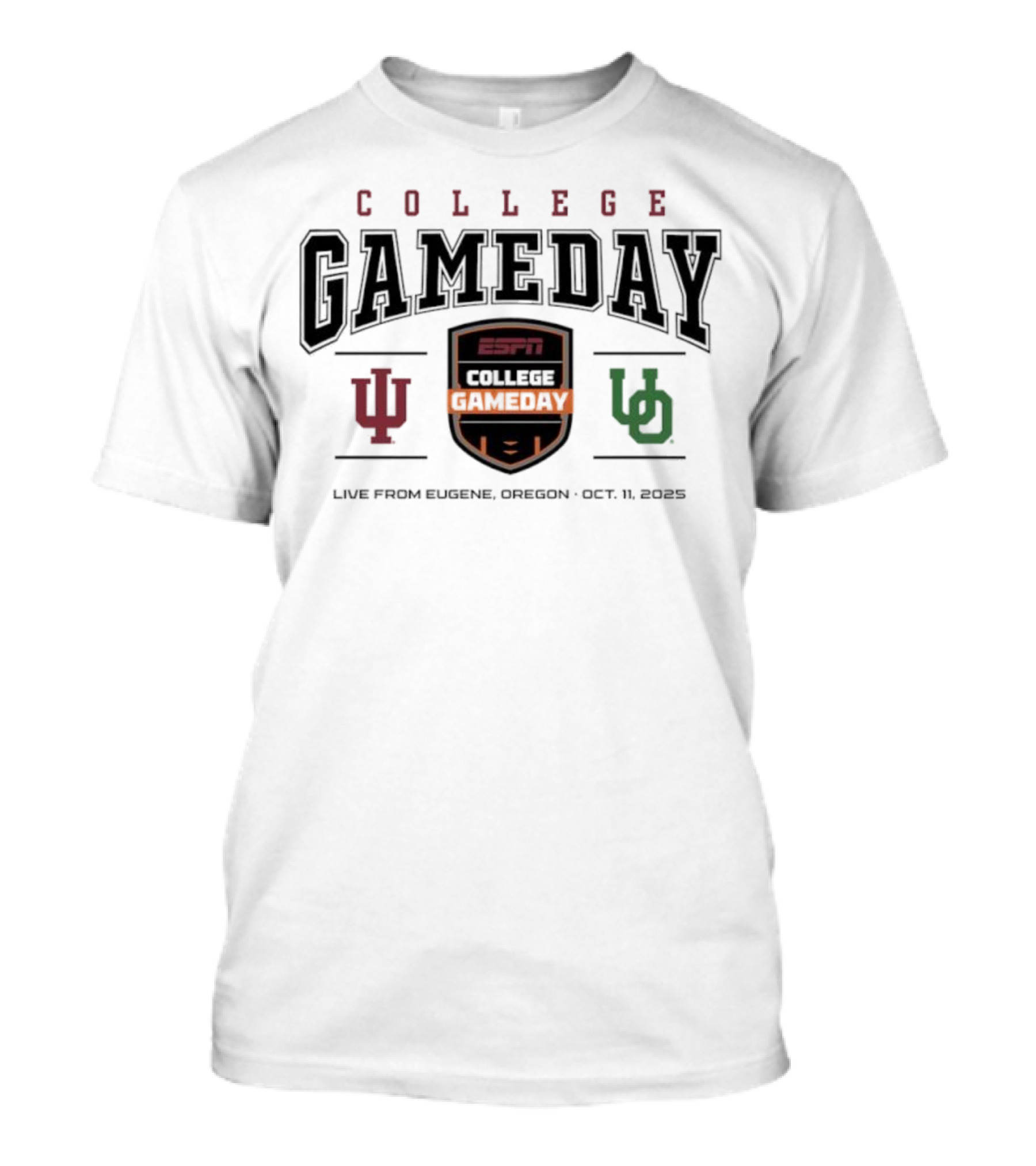 College GameDay Indiana Vs Oregon Live From Eugene Oct 11 2025 ESPN T-Shirt