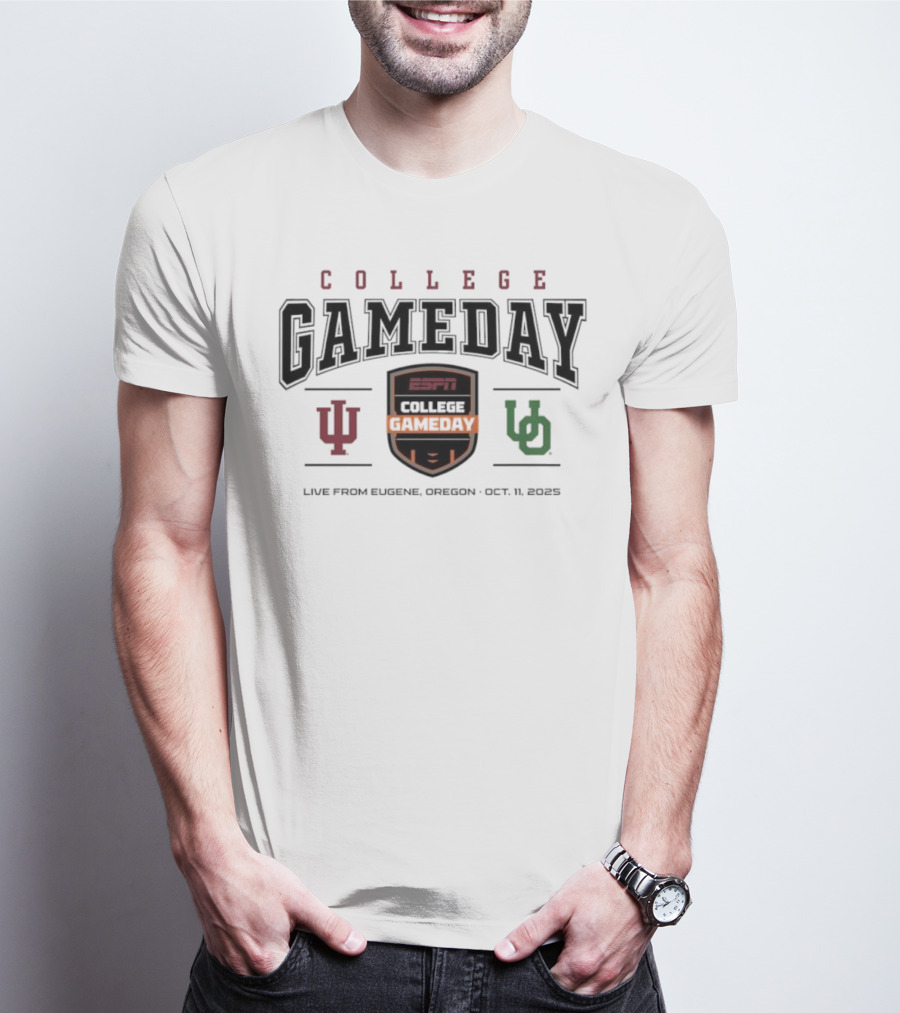 College GameDay Indiana Vs Oregon Live From Eugene Oct 11 2025 ESPN T-Shirt