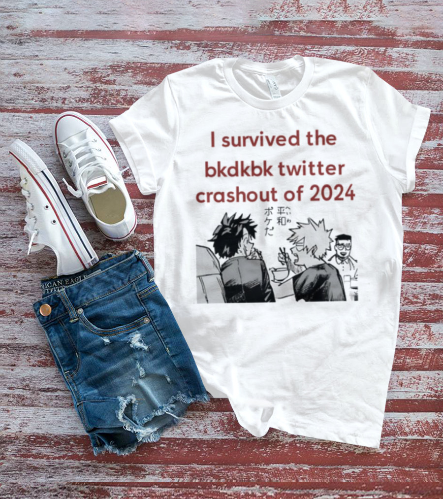 I Survived The Bkdkbk Twitter Crashout Of 2024 Manga Style Duo Scene T-Shirt