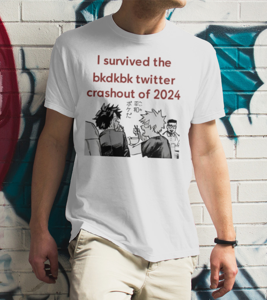 I Survived The Bkdkbk Twitter Crashout Of 2024 Manga Style Duo Scene T-Shirt