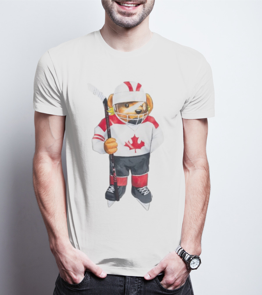 Marketstudios Market X Sherwood Canada Bear Hockey Player T-Shirt